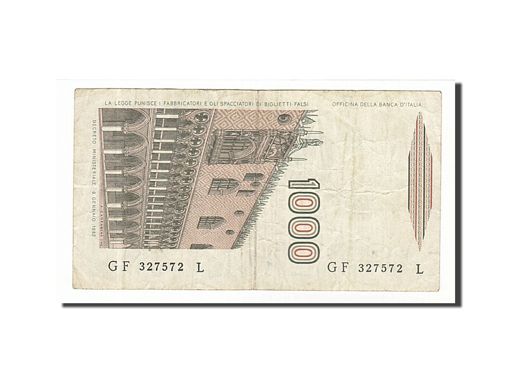 Banknote, Italy, 1000 Lire, 1982, 1982-01-06, VF(20-25)