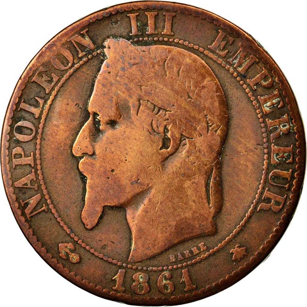 Moneta, Francia, Napoleon III, Napoléon III, 5 Centimes, 1861, Paris, B