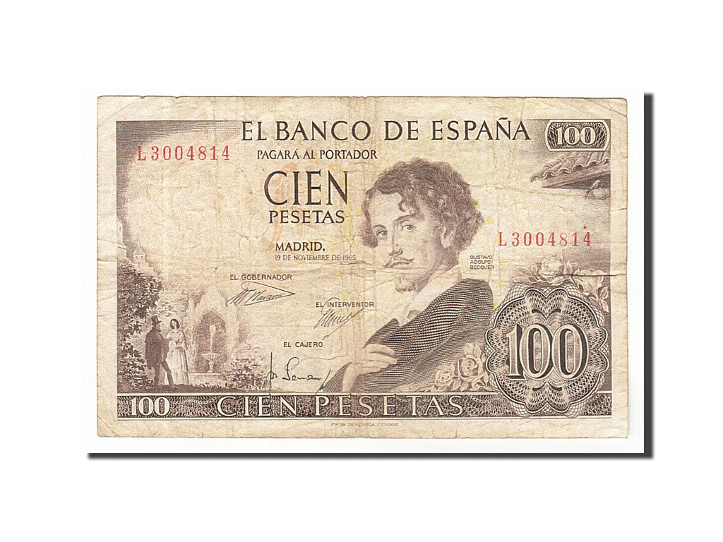 Banknote, Spain, 100 Pesetas, 1965, 1965-11-19, F(12-15)