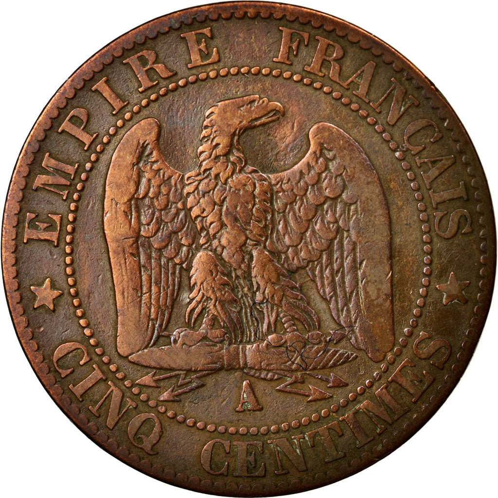 Coin, France, Napoleon III, Napoléon III, 5 Centimes, 1862, Paris, VF(20-25)
