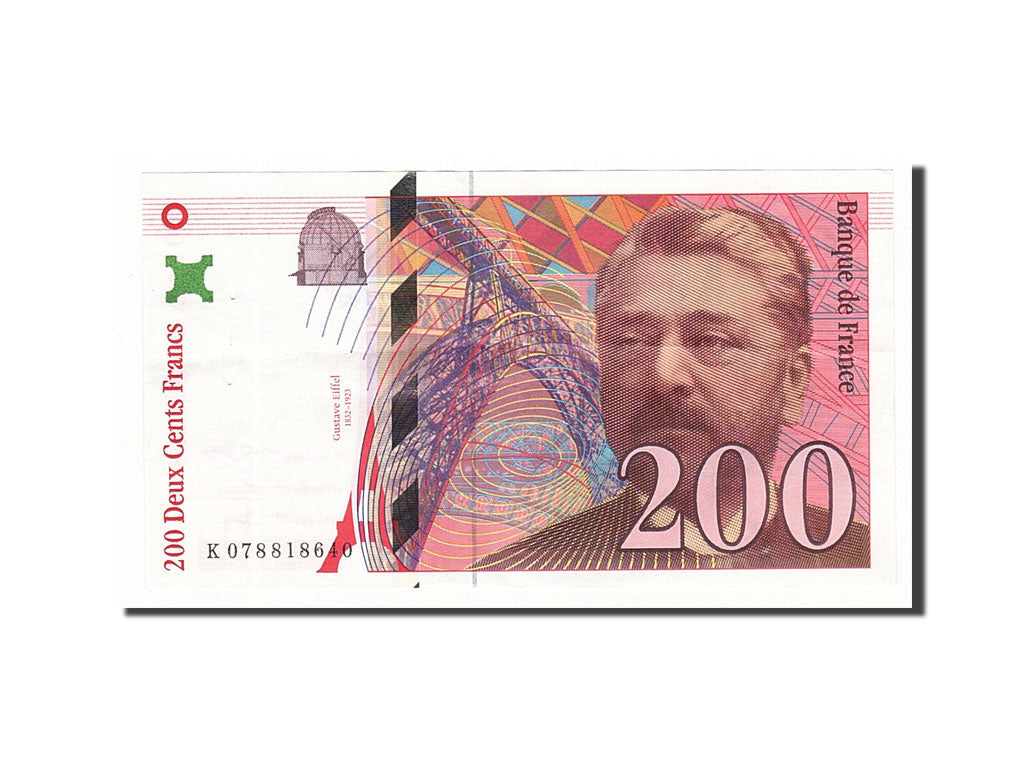 Banknote, France, 200 Francs, 200 F 1995-1999 ''Eiffel'', 1999, EF(40-45)