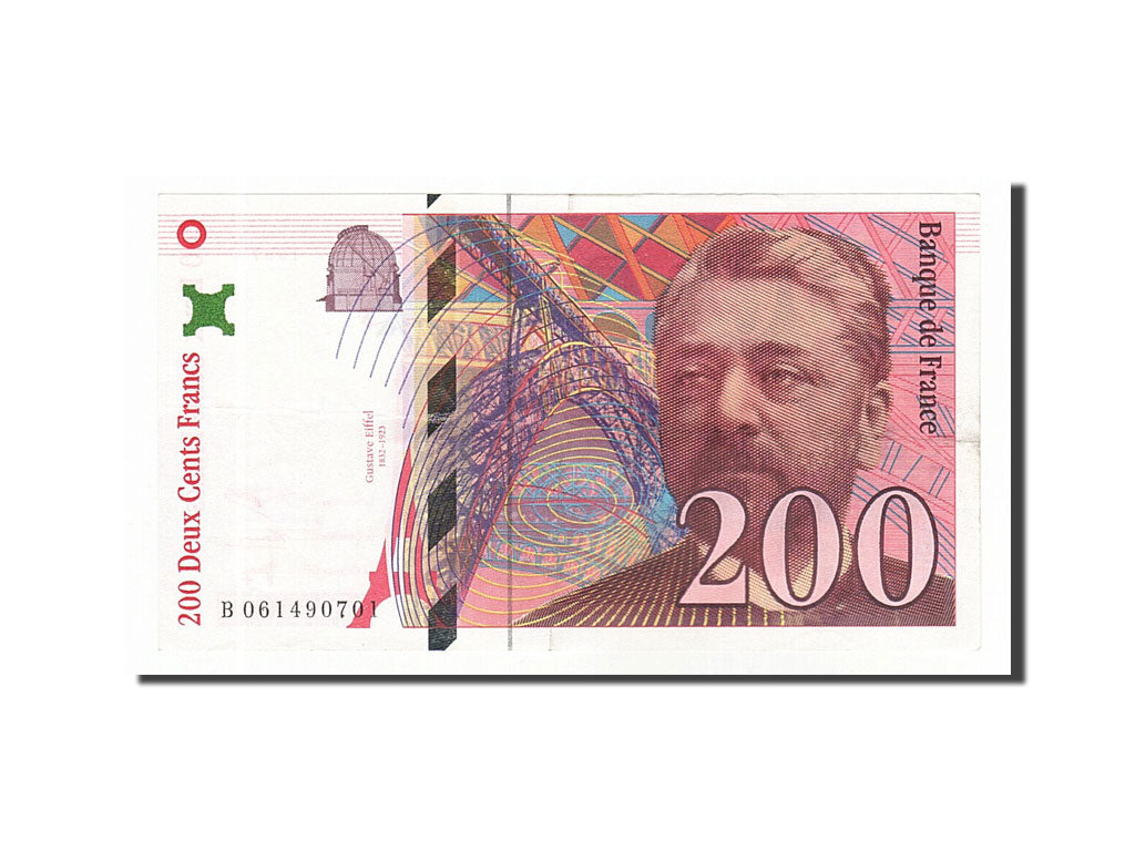 Banknote, France, 200 Francs, 200 F 1995-1999 ''Eiffel'', 1997, AU(50-53)