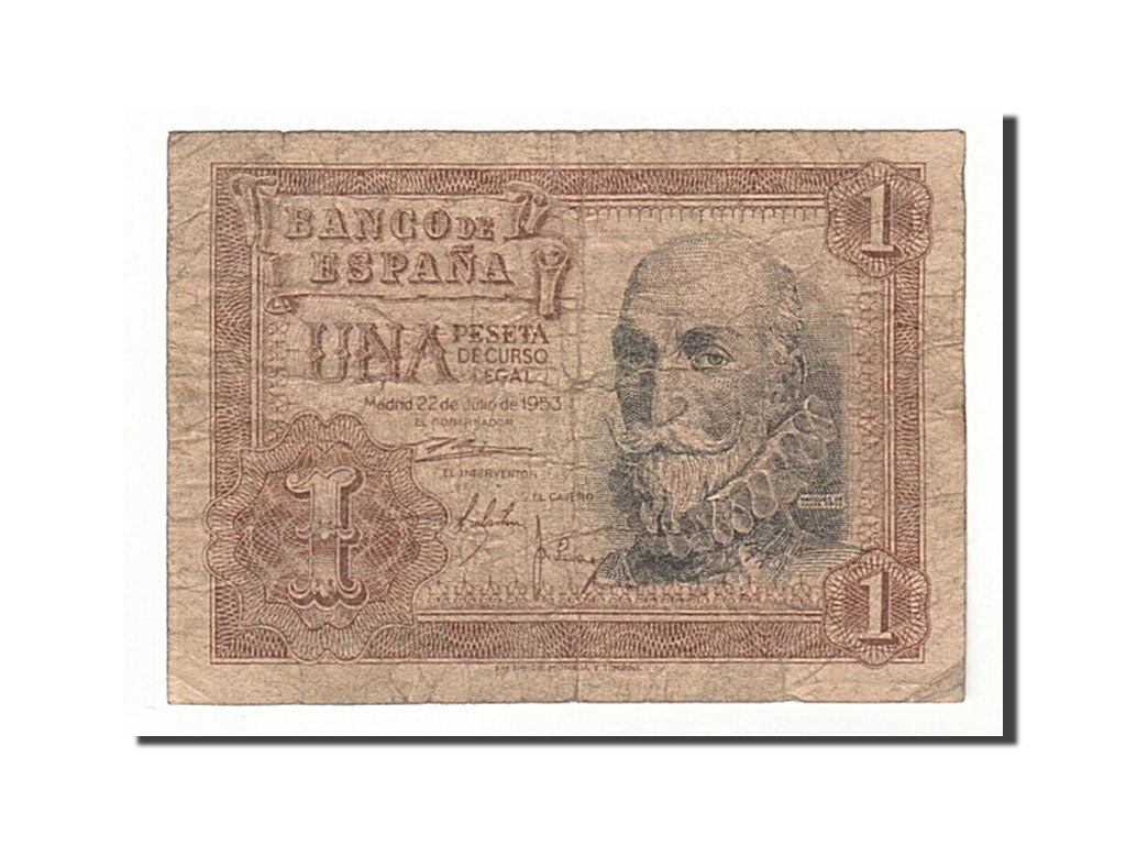 Billete, 1 Peseta, 1953, España, 1953-07-22, RC+