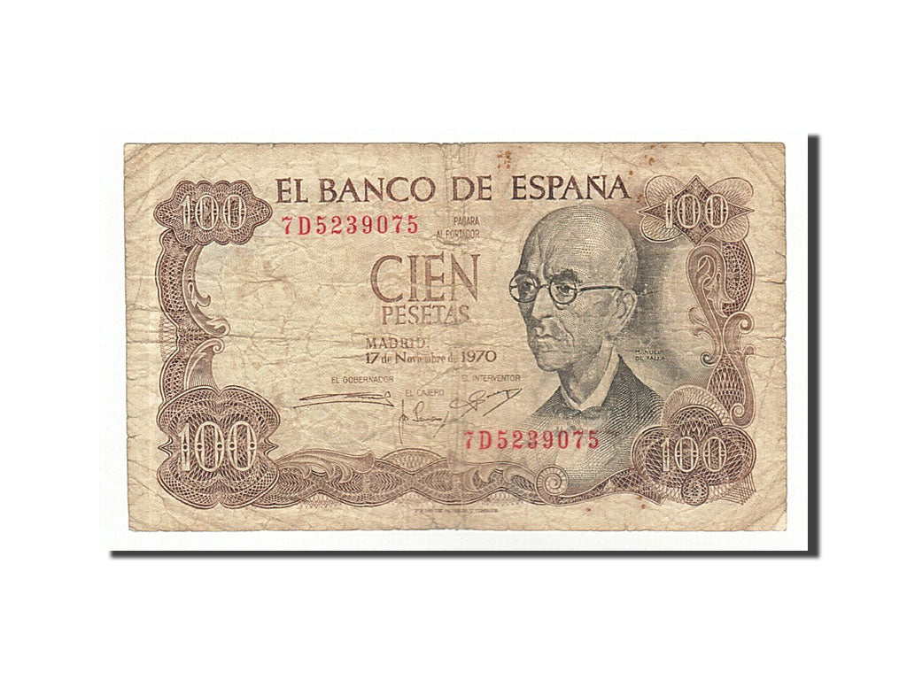 Banknote, Spain, 100 Pesetas, 1970, 1970-11-17, VF(20-25)