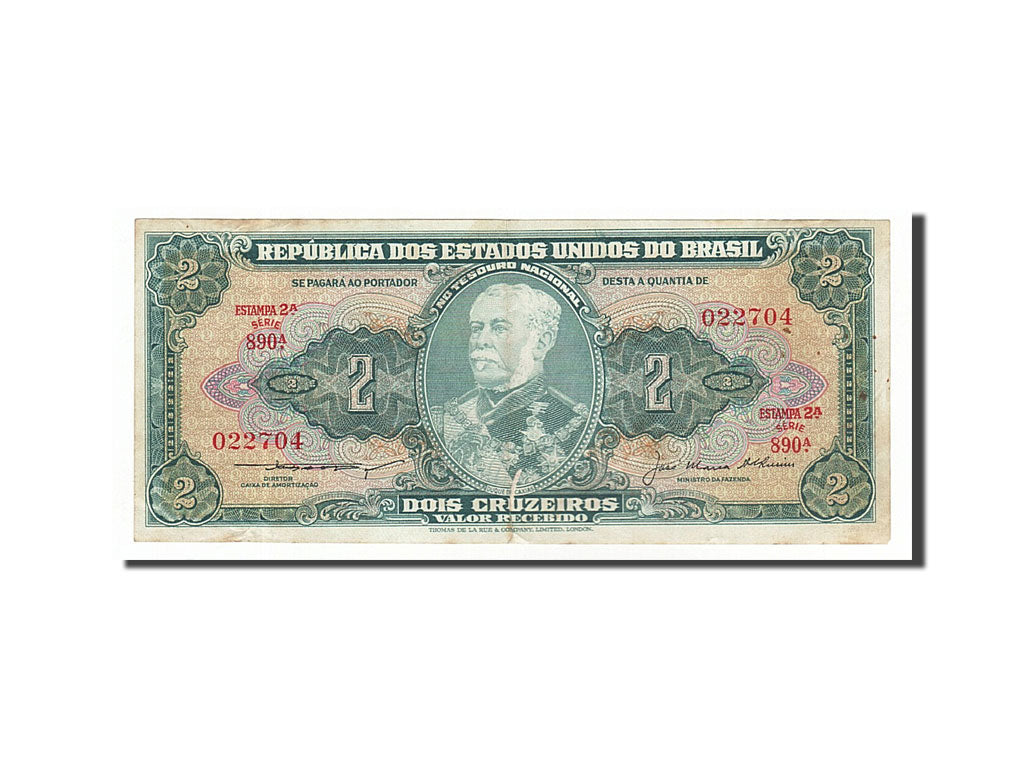 Banknote, Brazil, 2 Cruzeiros, 1956, VF(30-35)