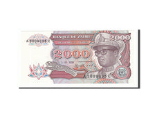 Banknote, Zaire, 2000 Zaïres, 1991, 1991-10-01, UNC(65-70)