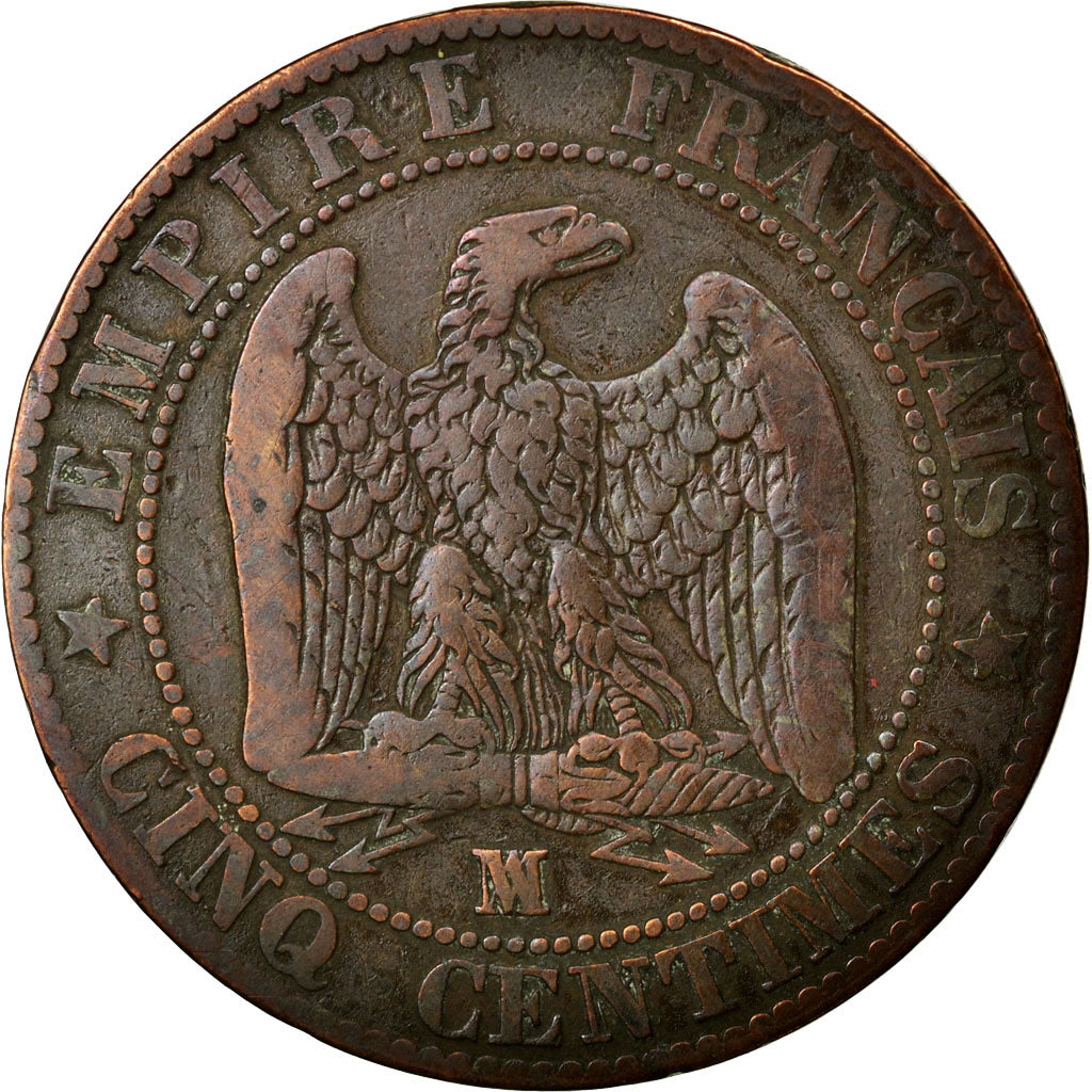 Coin, France, Napoleon III, Napoléon III, 5 Centimes, 1856, Marseille