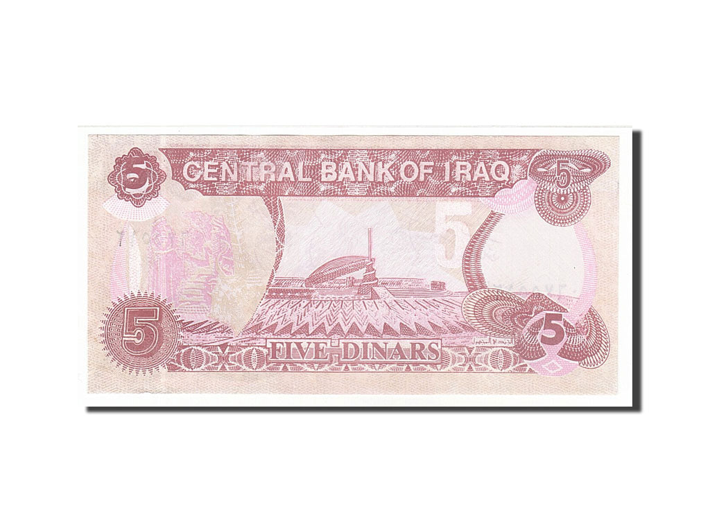 Geldschein, Irak, 5 Dinars, 1992, UNZ