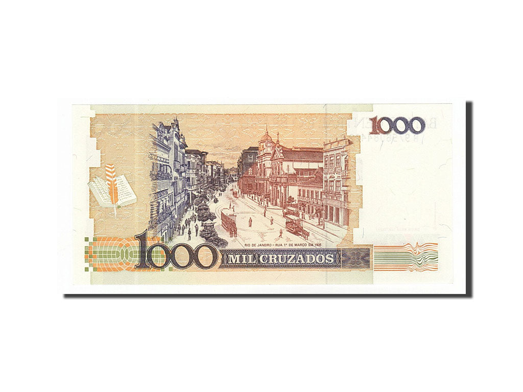 Banknote, Brazil, 1000 Cruzados, 1988, UNC(65-70)