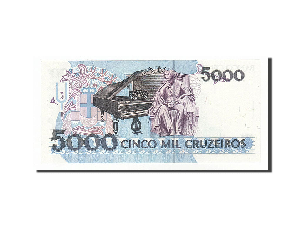 Banknote, Brazil, 5000 Cruzeiros, 1993, UNC(65-70)