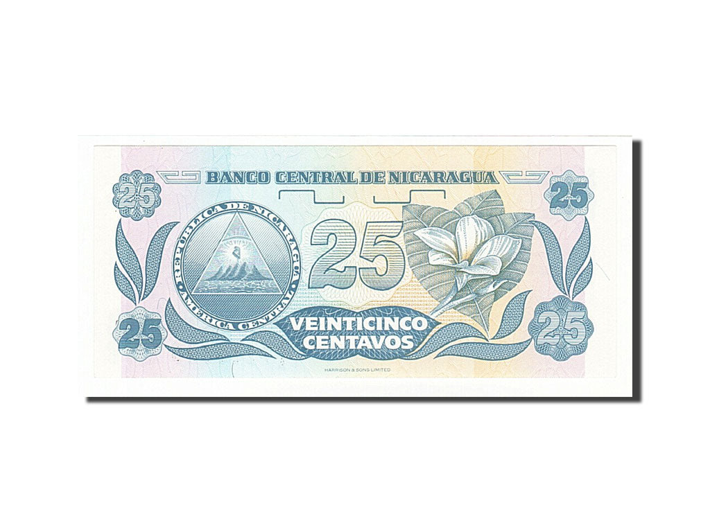 Banconote, Nicaragua, 25 Centavos, 1991, FDS