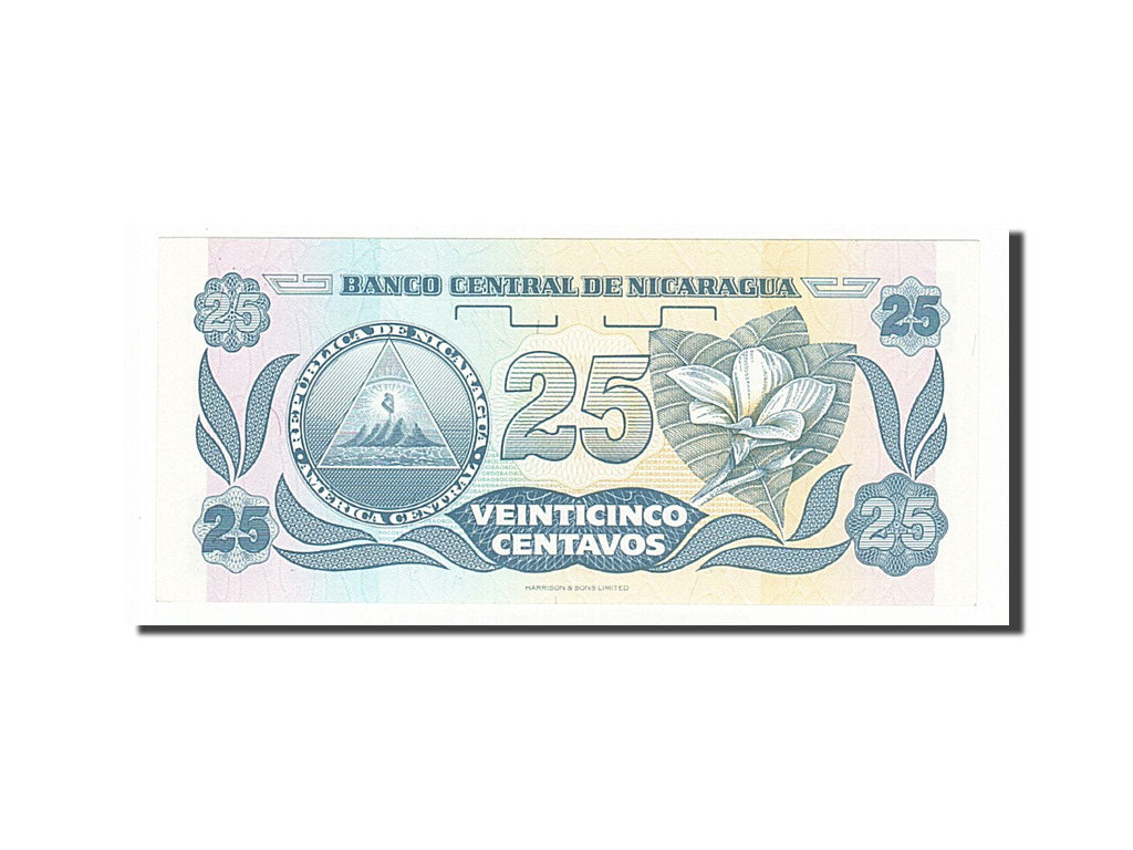 Banconote, Nicaragua, 25 Centavos, 1991, FDS