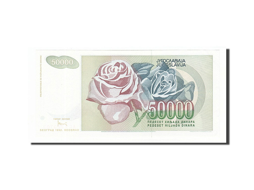 Banknote, Yugoslavia, 50,000 Dinara, 1992, UNC(65-70)
