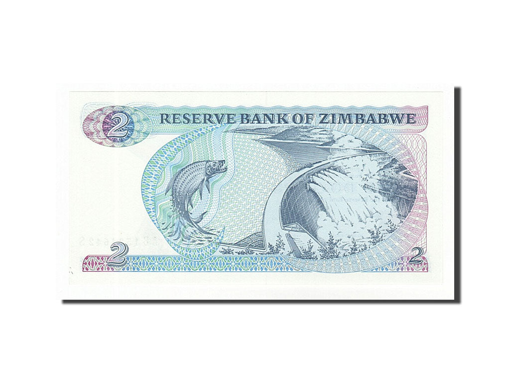 Geldschein, Simbabwe, 2 Dollars, 1983, UNZ