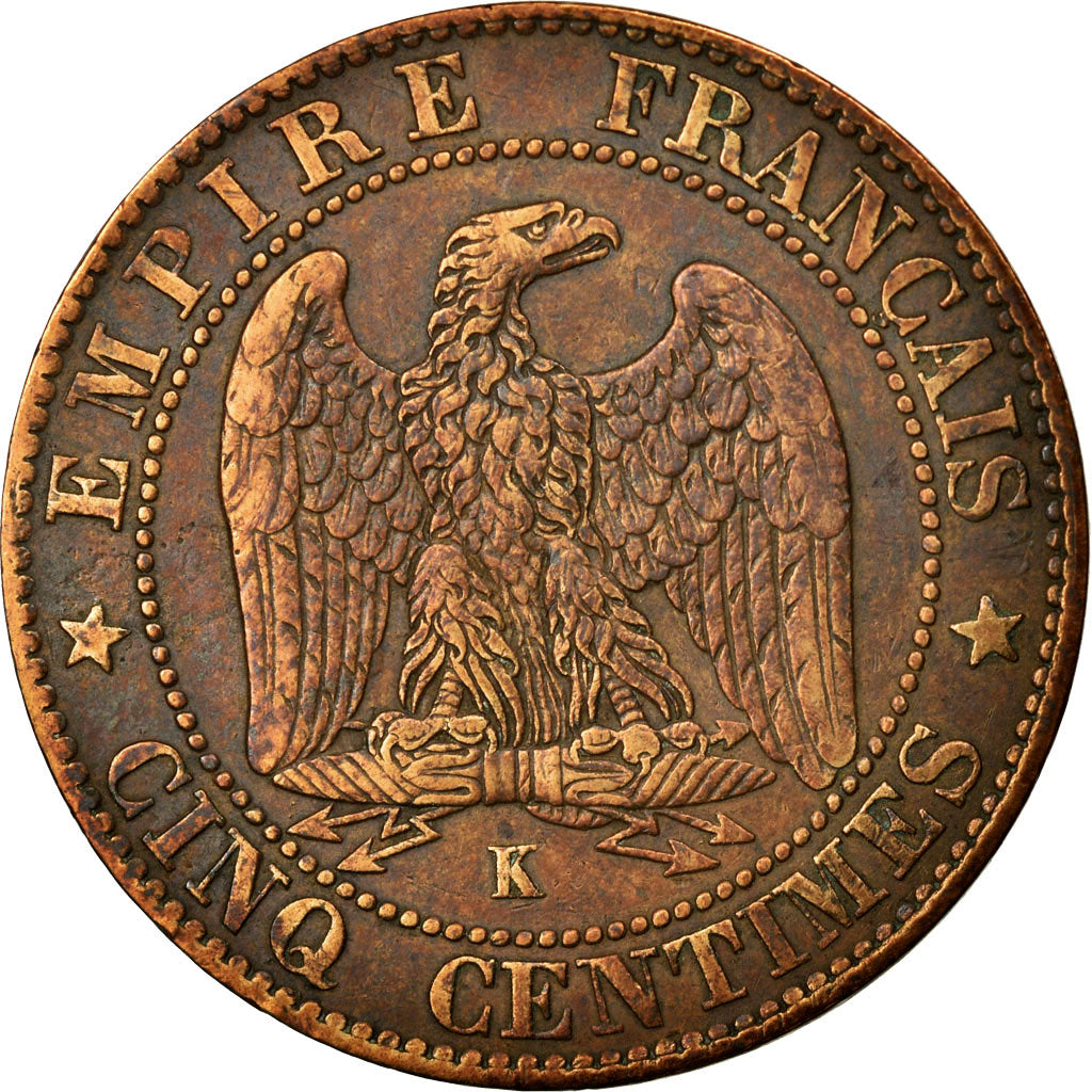 Moneta, Francia, Napoleon III, Napoléon III, 5 Centimes, 1855, Bordeaux, BB