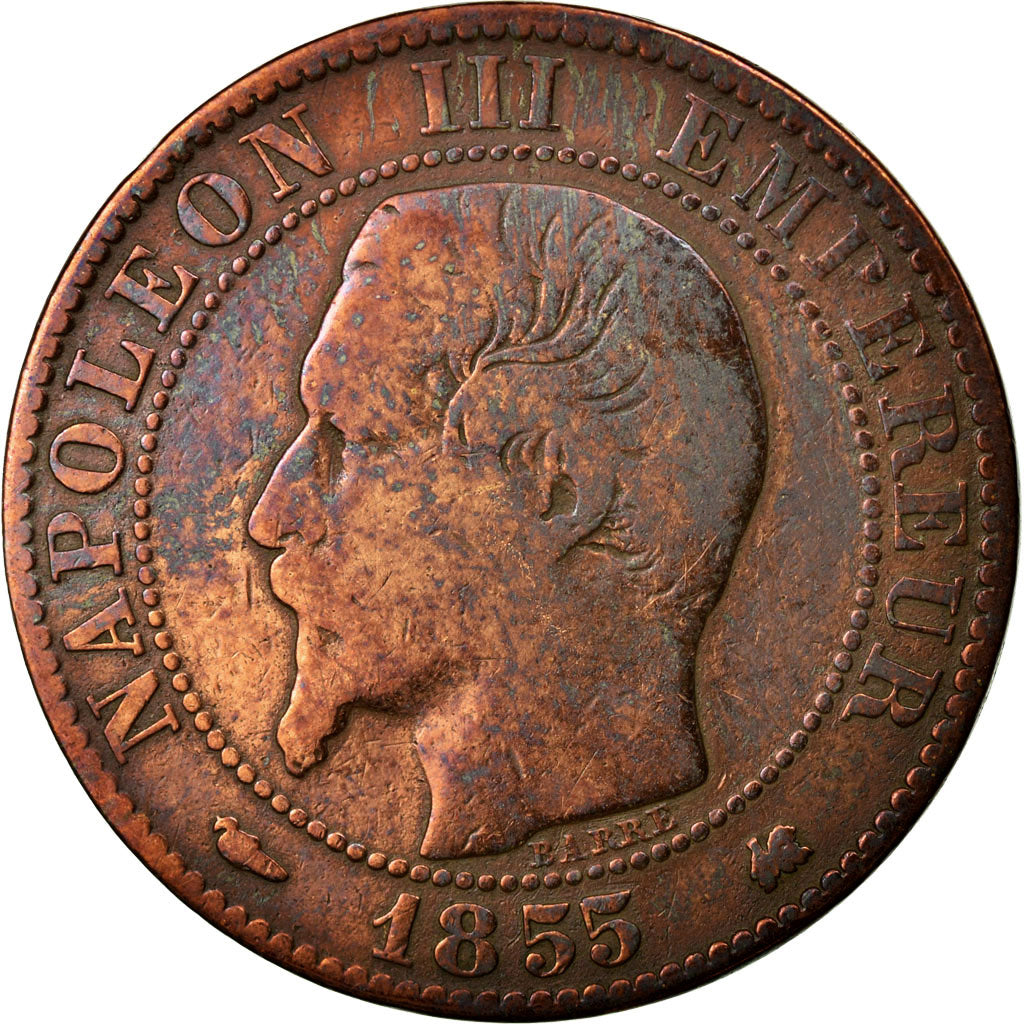 Coin, France, Napoleon III, Napoléon III, 5 Centimes, 1855, Bordeaux, F(12-15)