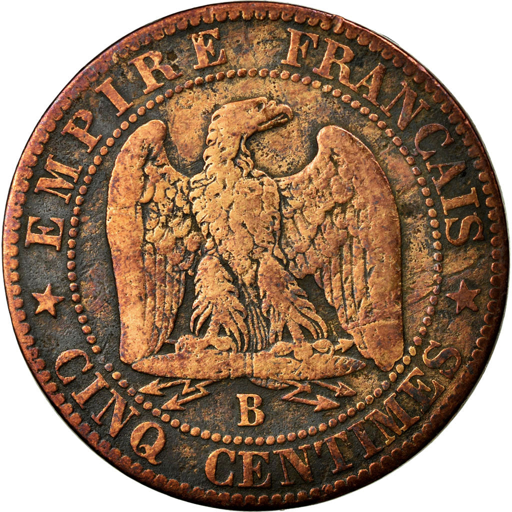 Coin, France, Napoleon III, Napoléon III, 5 Centimes, 1853, Rouen, F(12-15)