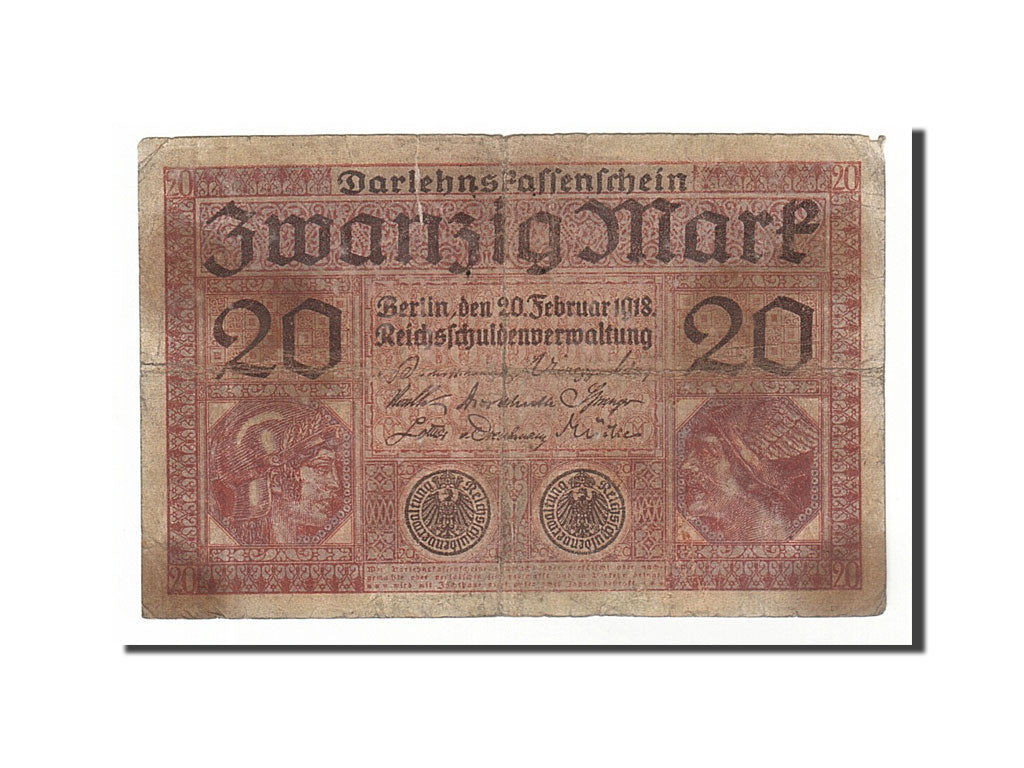 Banknote, Germany, 20 Mark, 1918, 1918-02-20, VF(20-25)