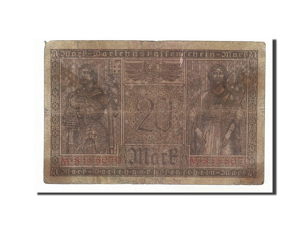 Banknote, Germany, 20 Mark, 1918, 1918-02-20, VF(20-25)