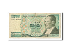 Banknote, Turkey, 50,000 Lira, 1989, VF(20-25)