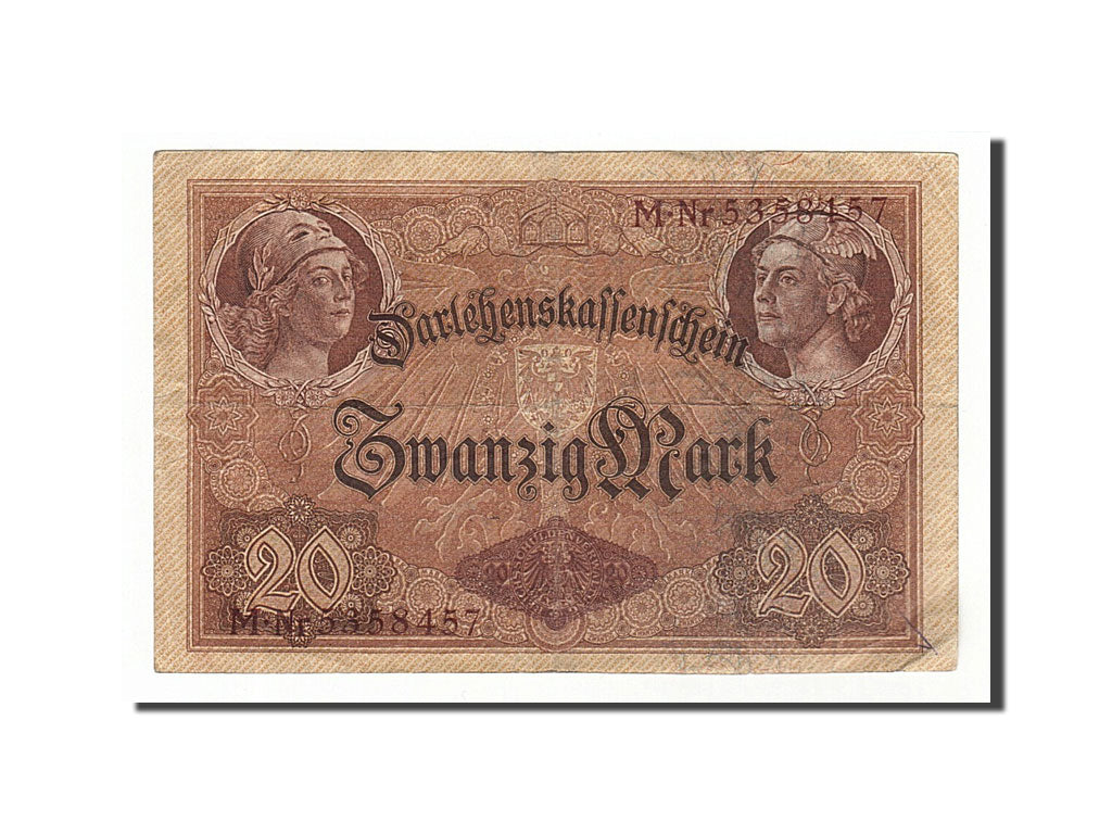 Banknote, Germany, 20 Mark, 1914, 1914-08-05, VF(30-35)