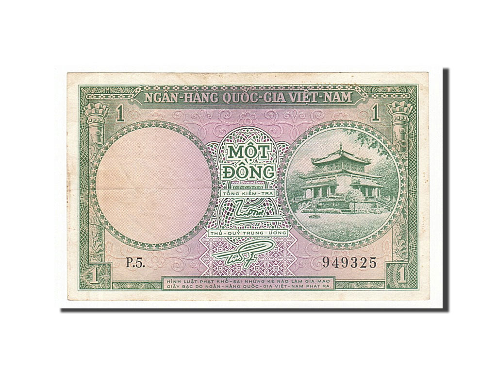 Geldschein, South Viet Nam, 1 D<ox>ng, 1956, SS