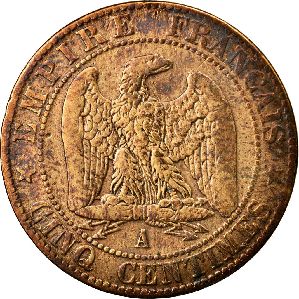 Moneta, Francia, Napoleon III, Napoléon III, 5 Centimes, 1855, Paris, MB