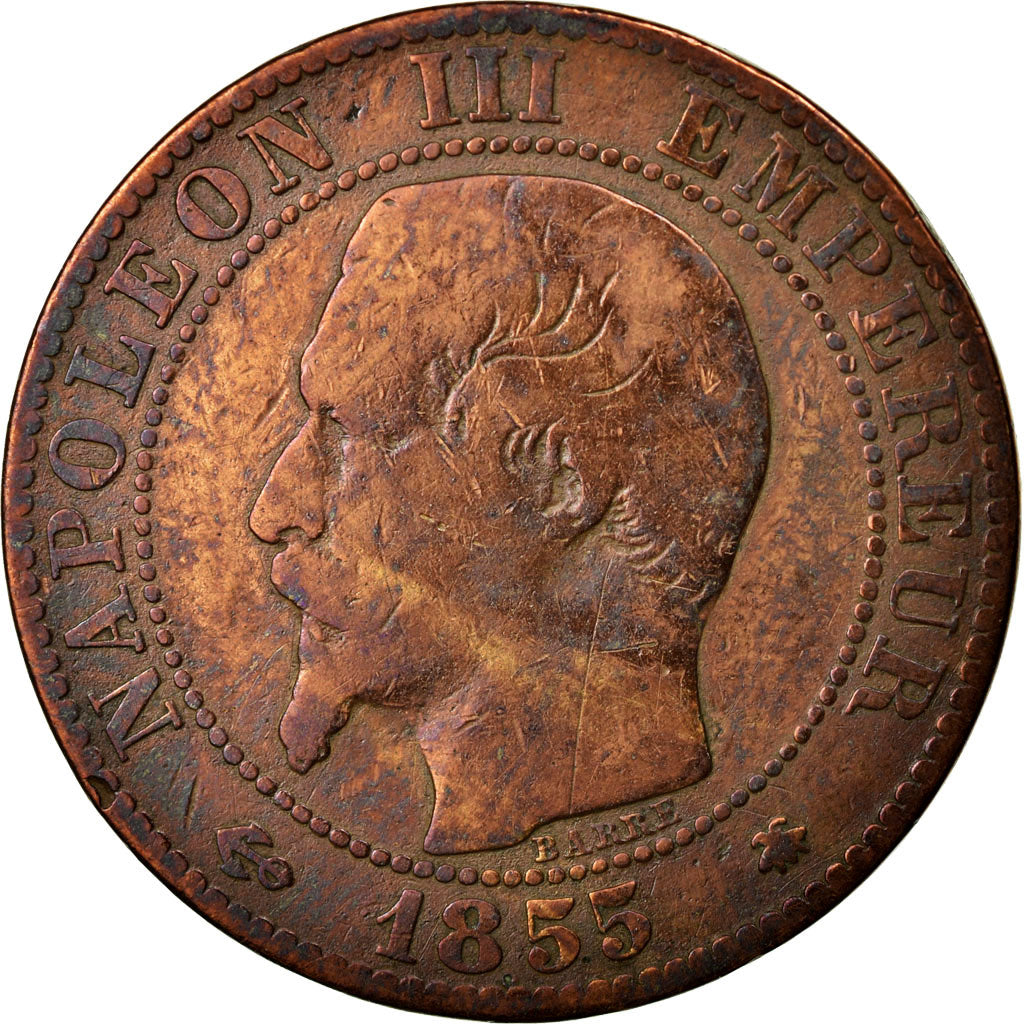 Moneta, Francia, Napoleon III, Napoléon III, 5 Centimes, 1855, Strasbourg, B+