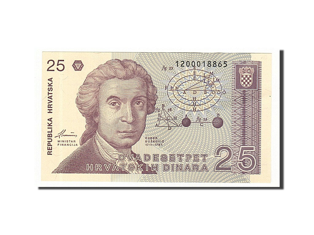 Banknote, Croatia, 25 Dinara, 1991, 1991-10-08, UNC(60-62)