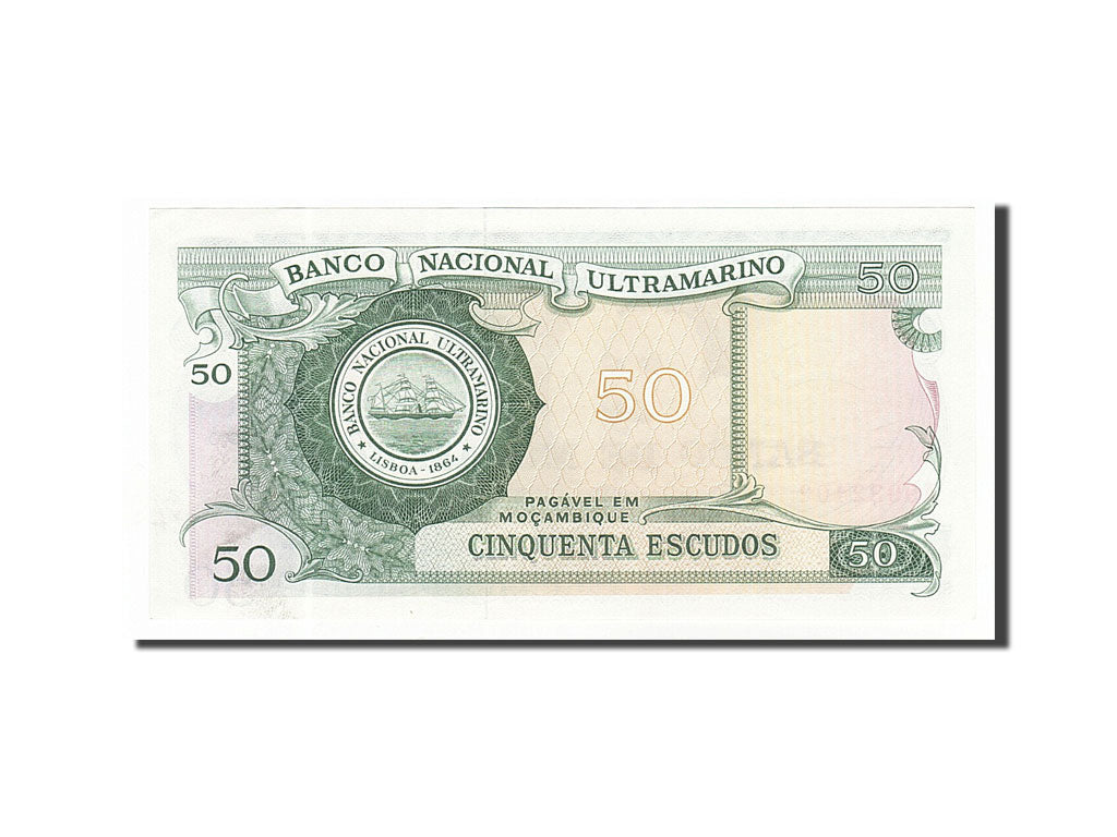 Biljet, Mozambique, 50 Escudos, 1976, SPL