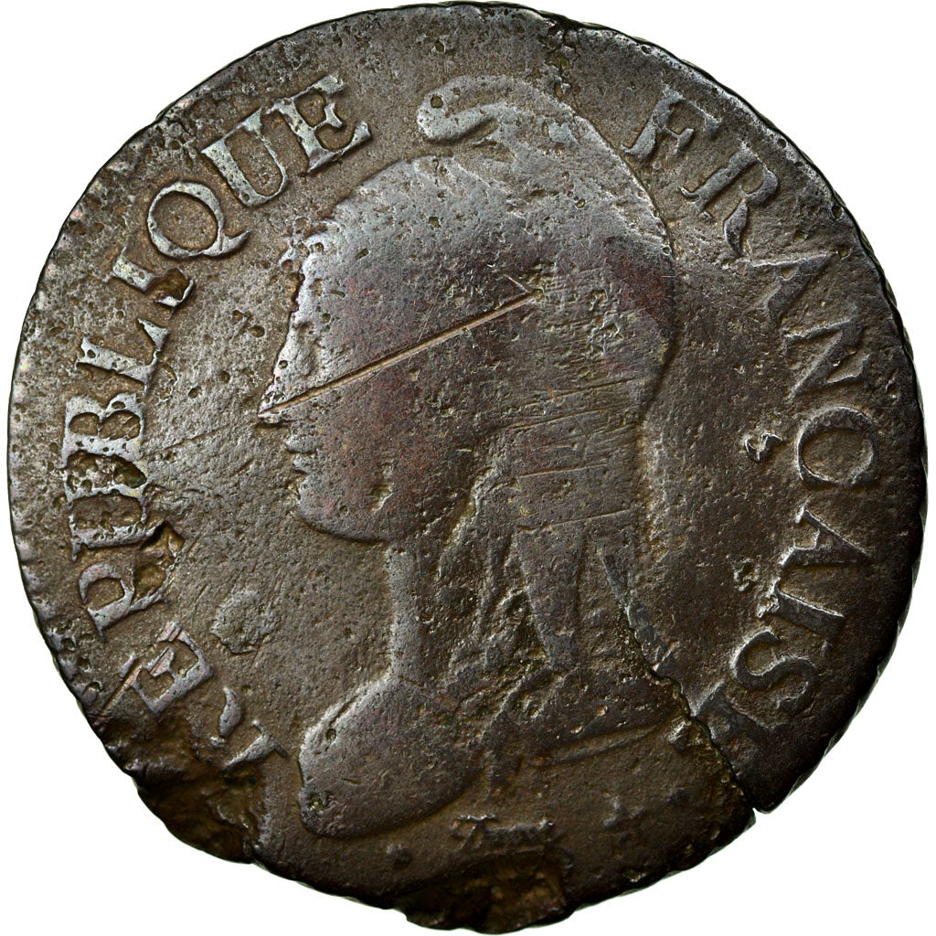 Coin, France, Dupré, 5 Centimes, 1798, Strasbourg, VG(8-10), Bronze, KM:640.4