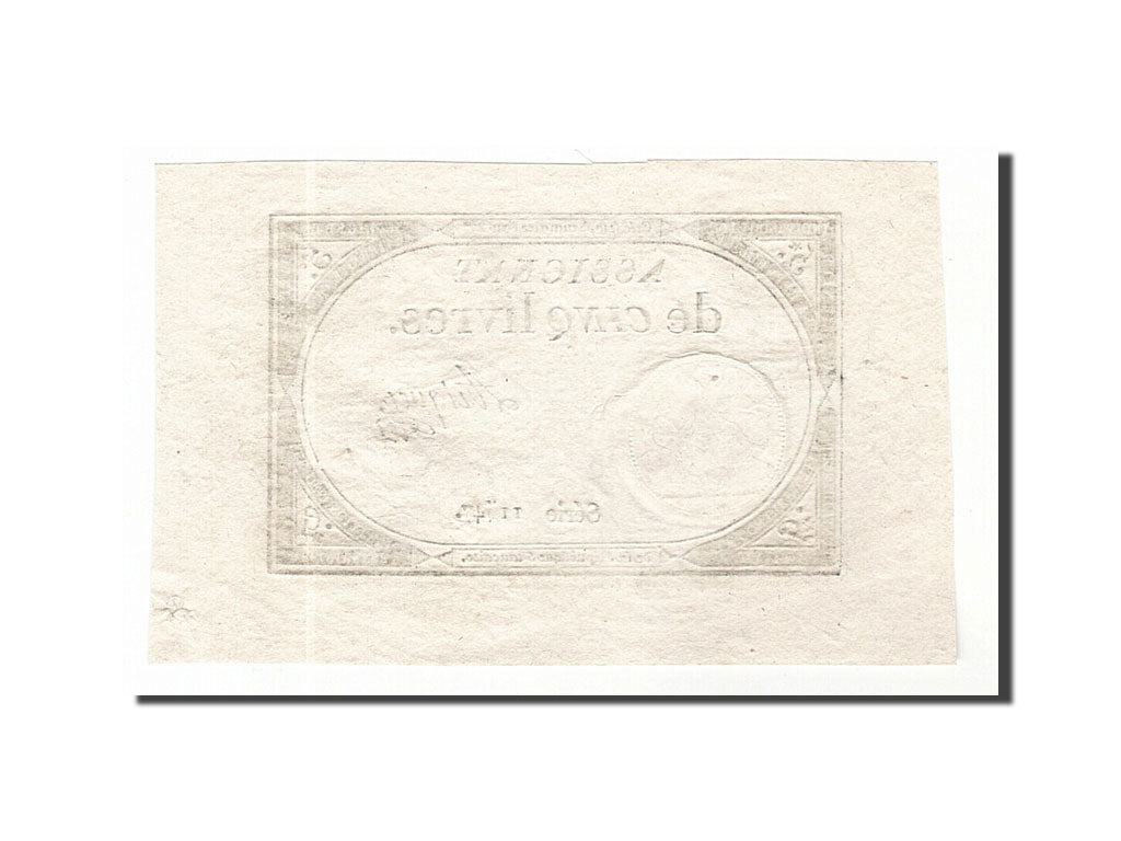 Billet, France, 5 Livres, 1793, Ariquey, SPL, KM:A76, Lafaurie:171
