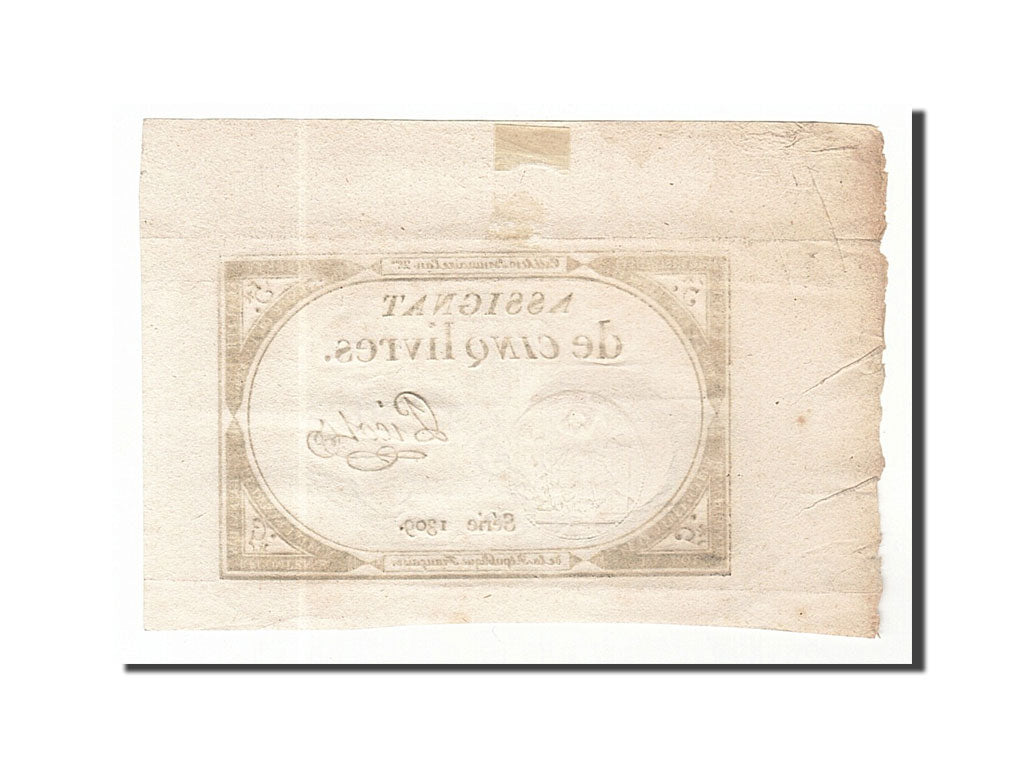 Billete, Francia, 5 Livres, 1793, Picot, EBC, KM:A76, Lafaurie:171