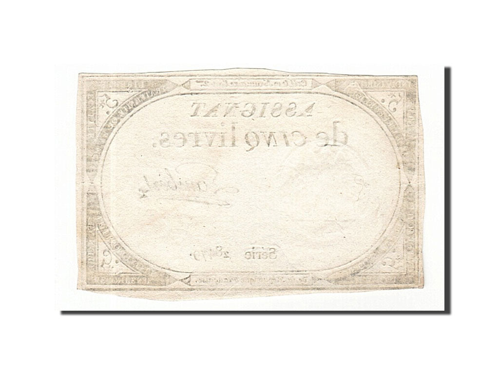Banknote, France, 5 Livres, 1793, Lambert, EF(40-45), KM:A76, Lafaurie:171