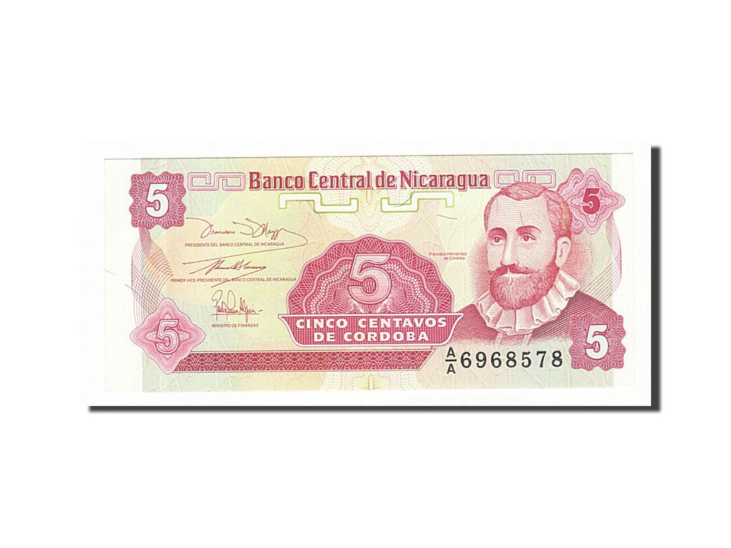 Banknote, Nicaragua, 5 Centavos, 1991, UNC(63)