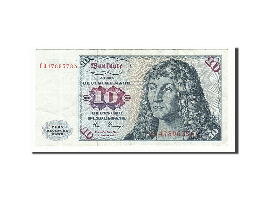 Banknote, GERMANY - FEDERAL REPUBLIC, 10 Deutsche Mark, 1980, 1980-01-02