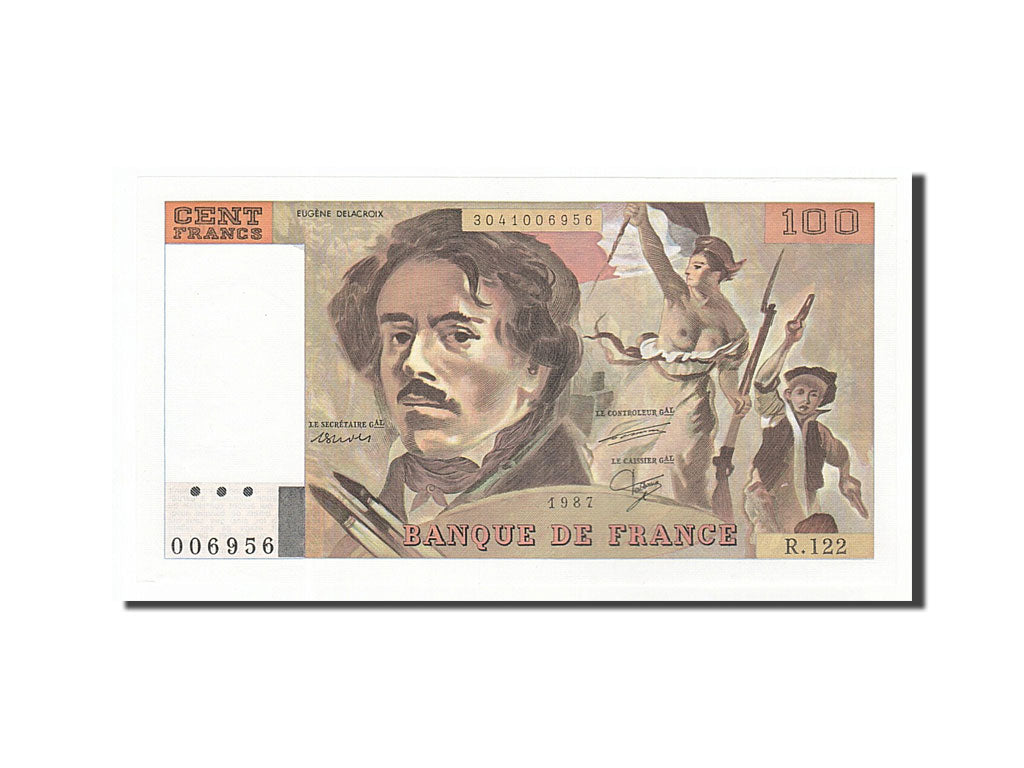 Banknote, France, 100 Francs, 100 F 1978-1995 ''Delacroix'', 1987, UNC(63)