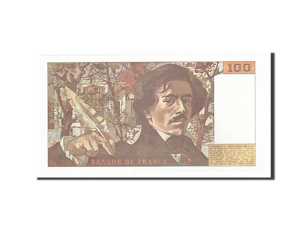 Banknote, France, 100 Francs, 100 F 1978-1995 ''Delacroix'', 1987, UNC(63)