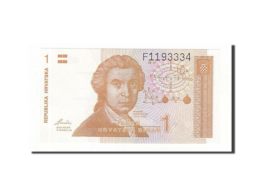 Banknote, Croatia, 1 Dinar, 1991, 1991-10-08, UNC(65-70)