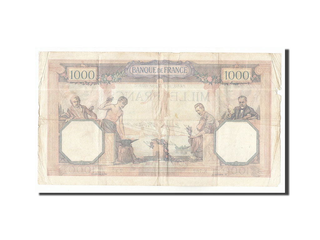 Banknote, France, 1000 Francs, 1 000 F 1927-1940 ''Cérès et Mercure'', 1929