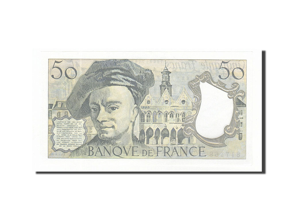 Geldschein, Frankreich, 50 Francs, 50 F 1976-1992 ''Quentin de La Tour'', 1992