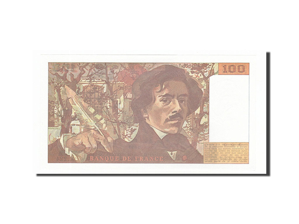 Banknote, France, 100 Francs, 100 F 1978-1995 ''Delacroix'', 1993, UNC(64)