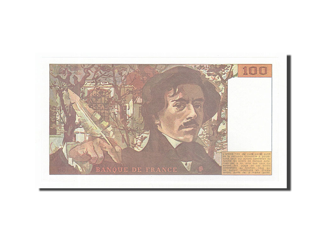 Banknote, France, 100 Francs, 100 F 1978-1995 ''Delacroix'', 1990, UNC(65-70)