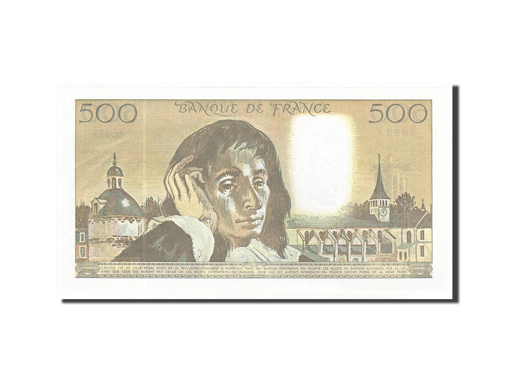 Billet, France, 500 Francs, 500 F 1968-1993 ''Pascal'', 1991, 1991-10-03, SPL