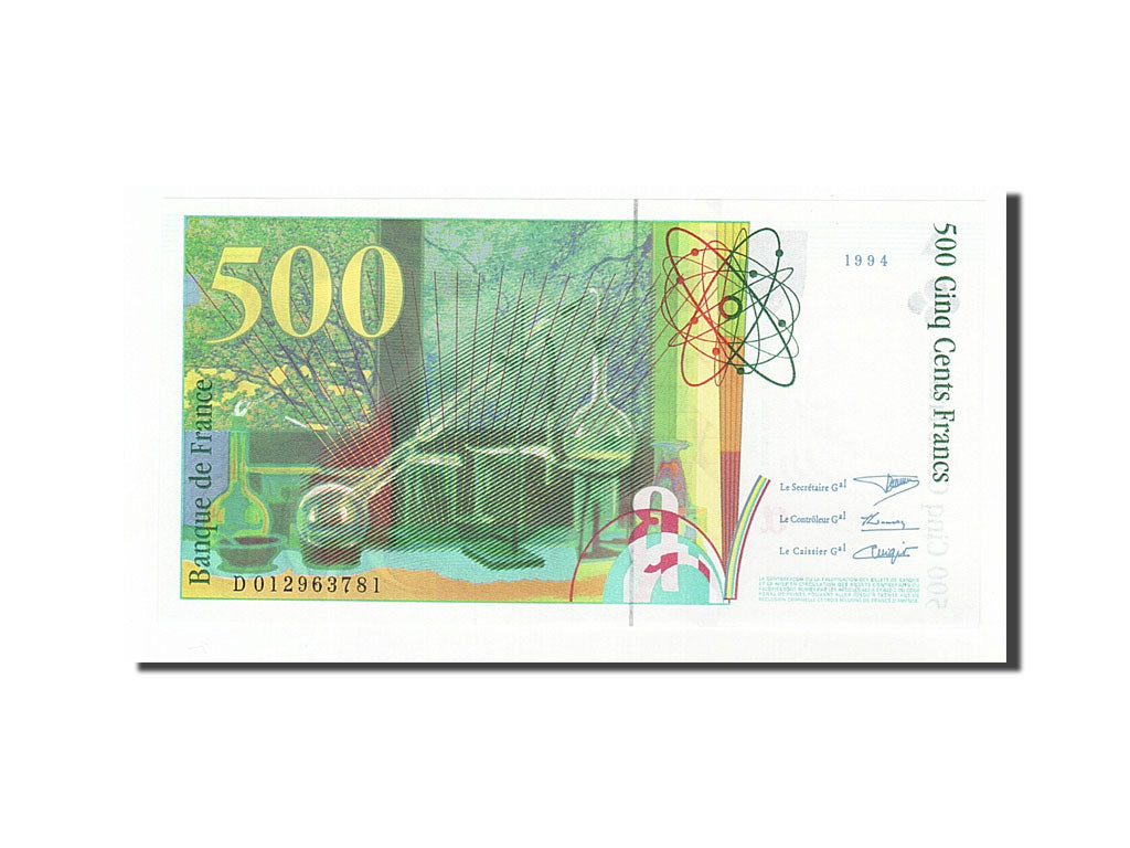 Banknote, France, 500 Francs, 500 F 1994-2000 ''Pierre et Marie Curie'', 1994