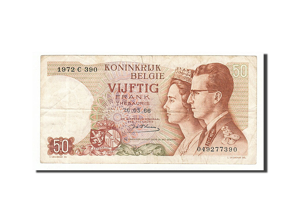 Banknote, Belgium, 50 Francs, 1966, 1966-05-16, VF(30-35)