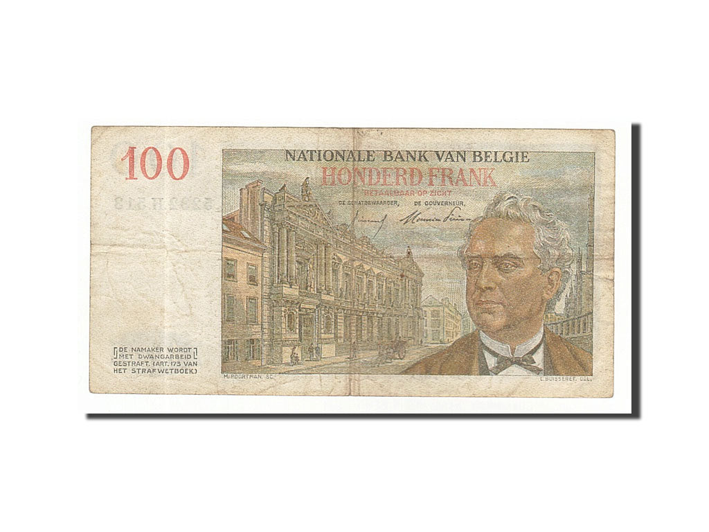 Billet, Belgique, 100 Francs, 1954, 1954-04-23, TB