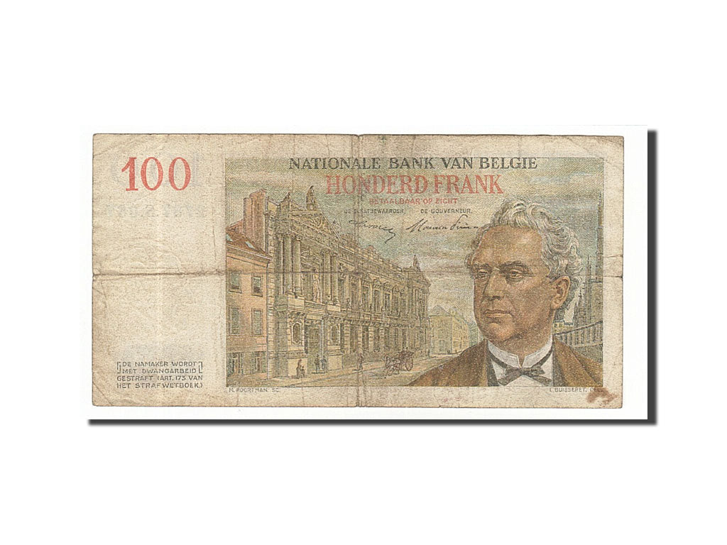 Banknot, Belgia, 100 Francs, 1953, 1953-03-24, VF(20-25)