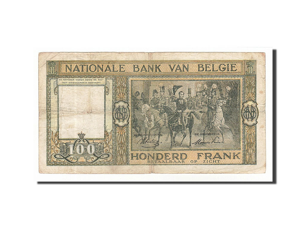 Banknot, Belgia, 100 Francs, 1945, 1945-12-05, VF(20-25)