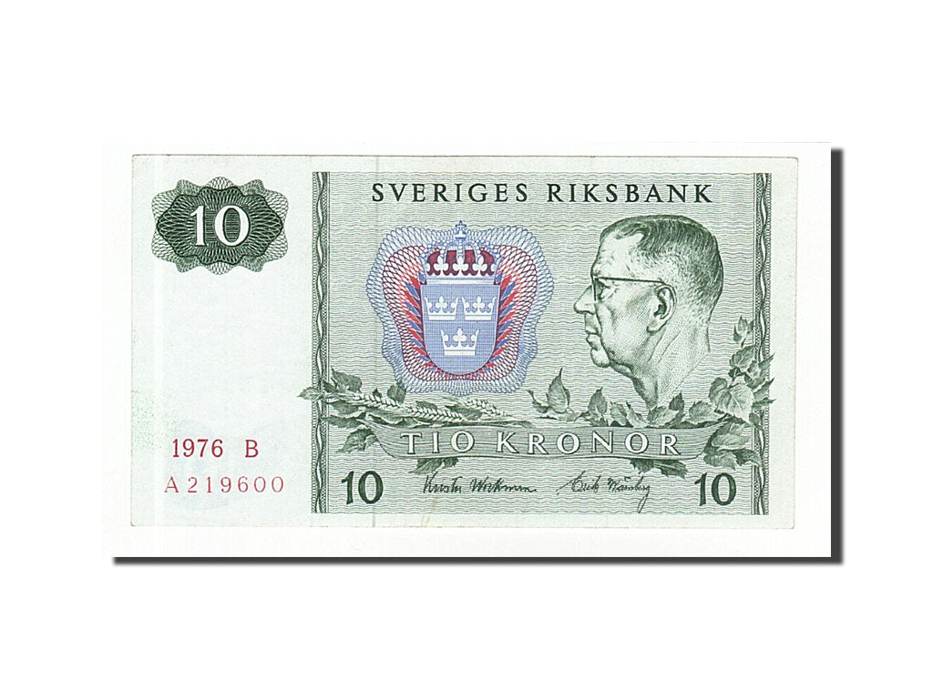 Banknote, Sweden, 10 Kronor, 1976, AU(50-53)